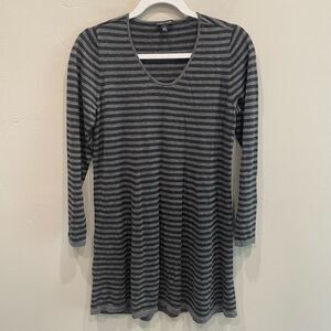Eileen Fisher Charcoal Gray Wool Blend Tunic Dress Size: Small